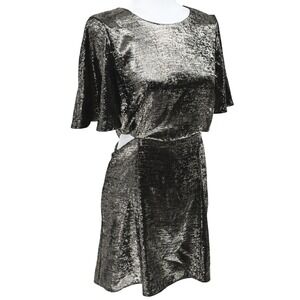 NWT‎ French Connection Metallic Cut-Out Dress Party Style SZ 6 Fairy Grunge Edgy